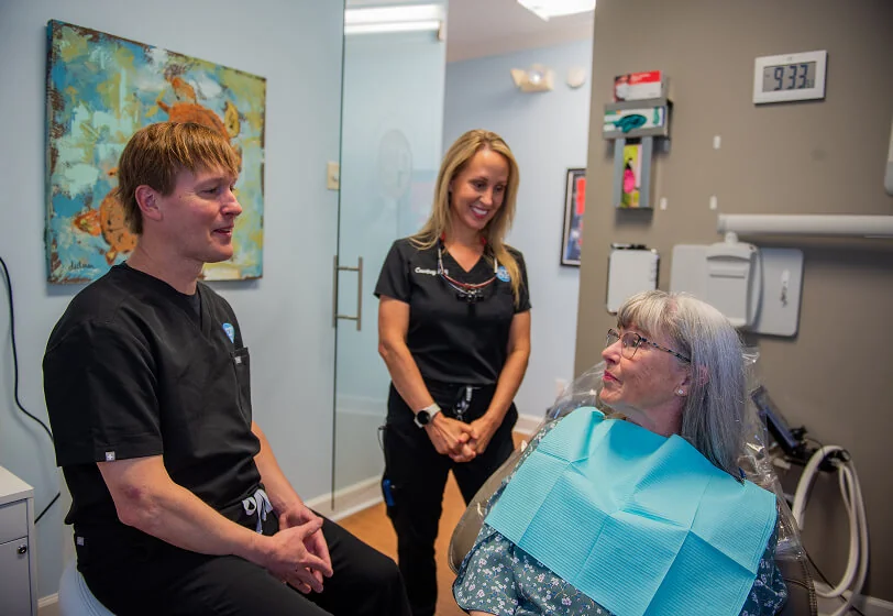 Dr Nick consulting with a patient at Gaither Perio and Implants, periodontist in Murfreesboro, TN